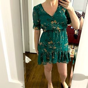 Sea green chiffon express dress